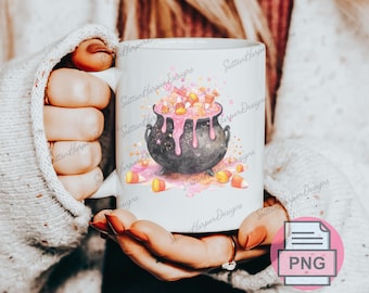 Cute Cauldron png, Spooky Witchy Halloween Cauldron png, Cute Girly Pink Halloween png, new halloween 2025 png, spooky png, cauldron png