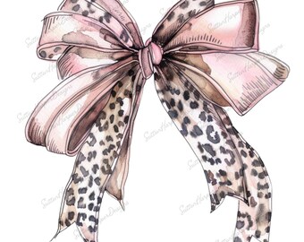 Leopard Print Bow illustration png, leopard print ribbon bow png, coquette ribbon bow leopard print png, viral coquette png, bow png, pngs