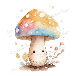 Hongo PNG, Hongo lindo PNG, Hongo acuarela PNG, Hongo Cottagecore Png, Hongos png, hongos lindos png, Hongo arcoiris png