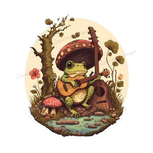 Rana tocando la guitarra (PNG), Sapo tocando la guitarra (PNG), Rana y Sapo (PNG), Rana (PNG)