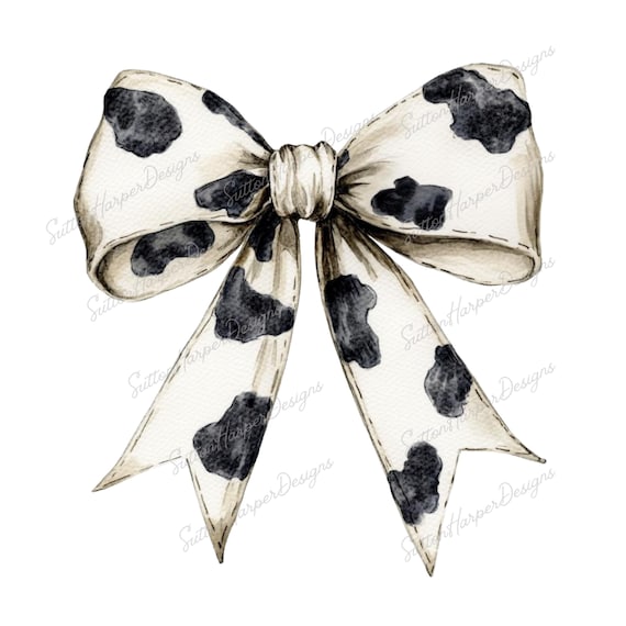 Coquette Cowgirl PNG, Cow print bow png, coquette cow bow png, western bow png, coquette western png, cowgirl png, cute bow png, cowgirl png