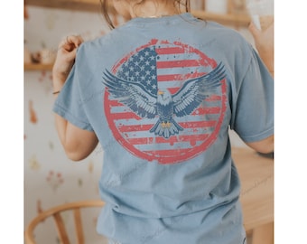 American Flag Eagle Design PNG, Patriotic American Flag with Eagle T Shirt Design PNG, trending png, viral png, trendy png, american png