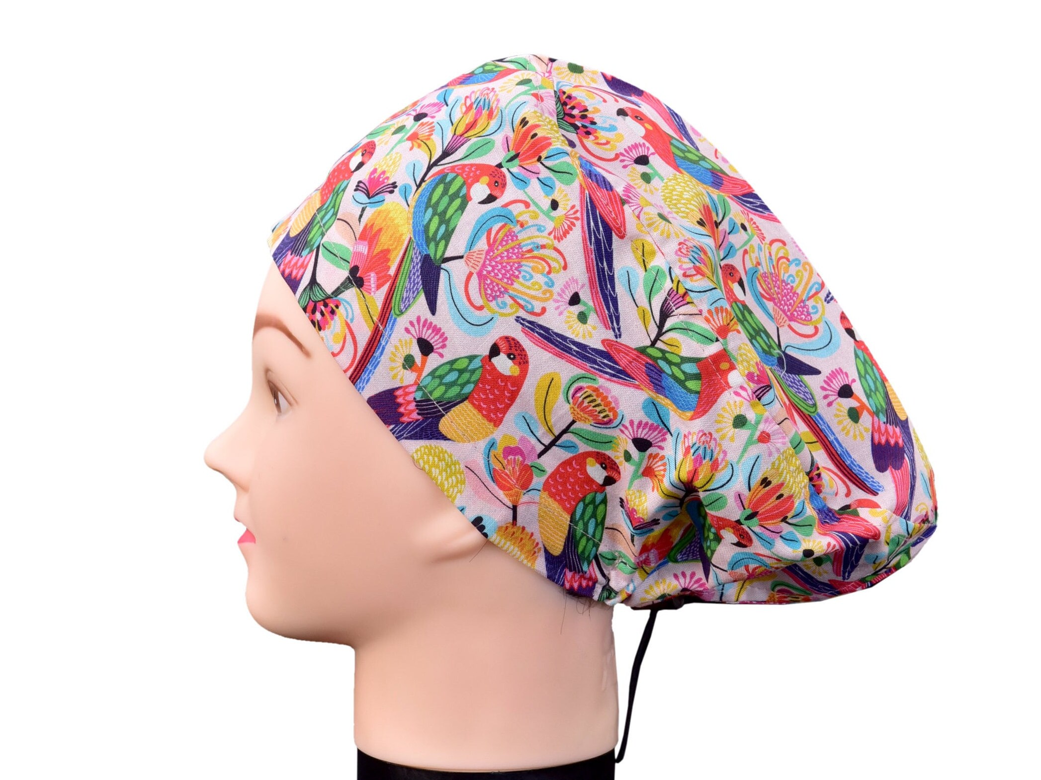 Womens Scrub Caps / Adjustable Toggle /surgical Scrub Caps / Nurse Hat