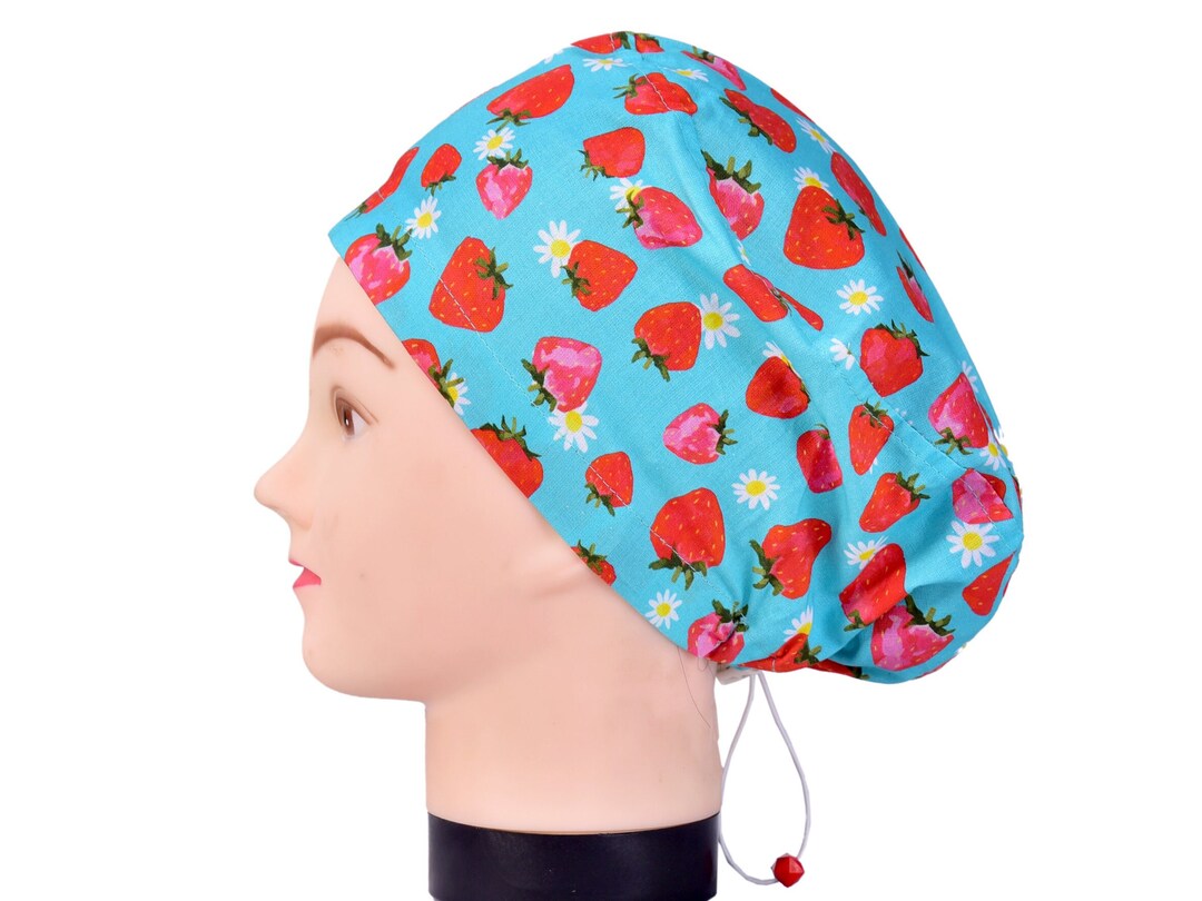 Blue Scrub Caps Euro Style , for Nurses, Anesthetist, Surgoens, Vets