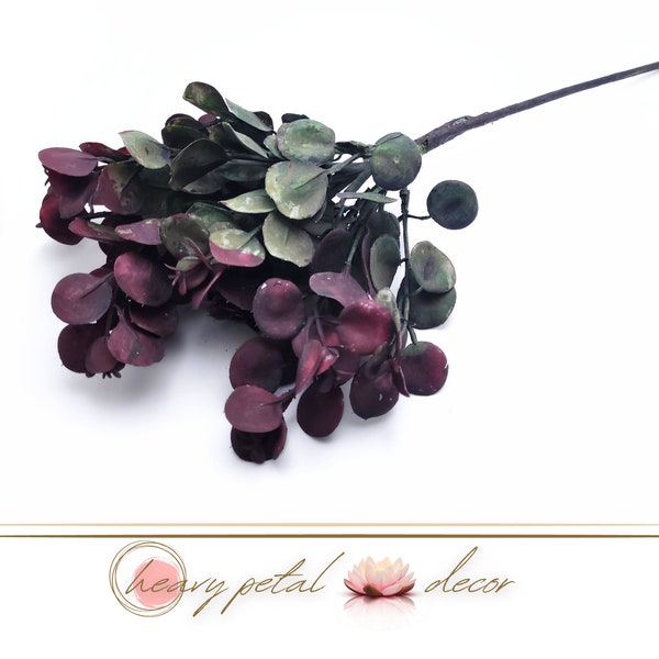 Faux Ihi Greenery Spray/Bush 17" - Purple/Green | Artificial Succulent Plant Spray | Fake Succulent | Artificial High Quality Plant