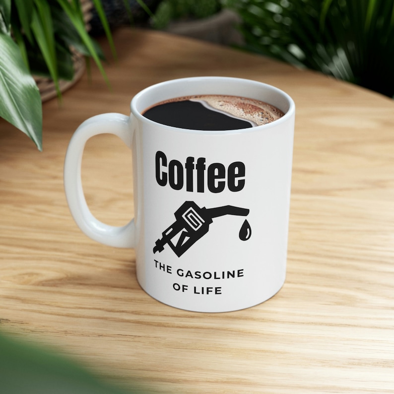 Café - La gasolina de la vida, taza de 11 oz imagen 1