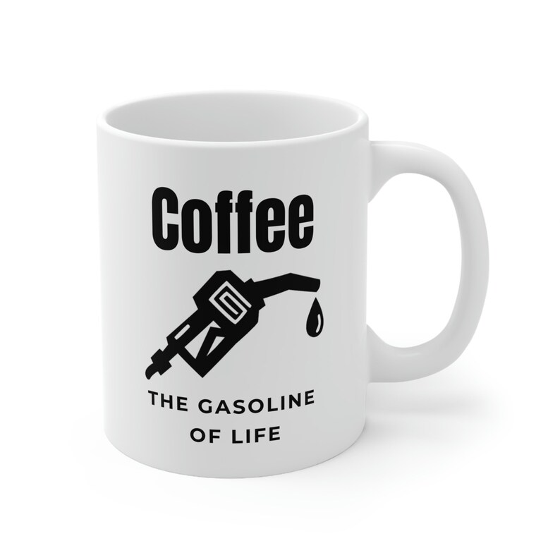 Café - La gasolina de la vida, taza de 11 oz imagen 3