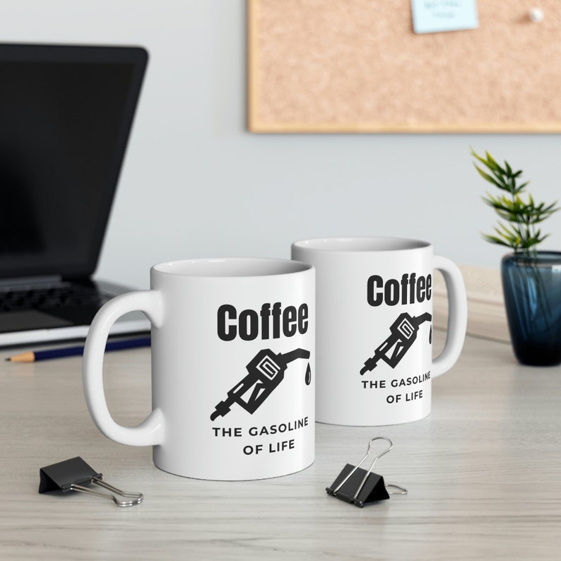 Café - La gasolina de la vida, taza de 11 oz imagen 5
