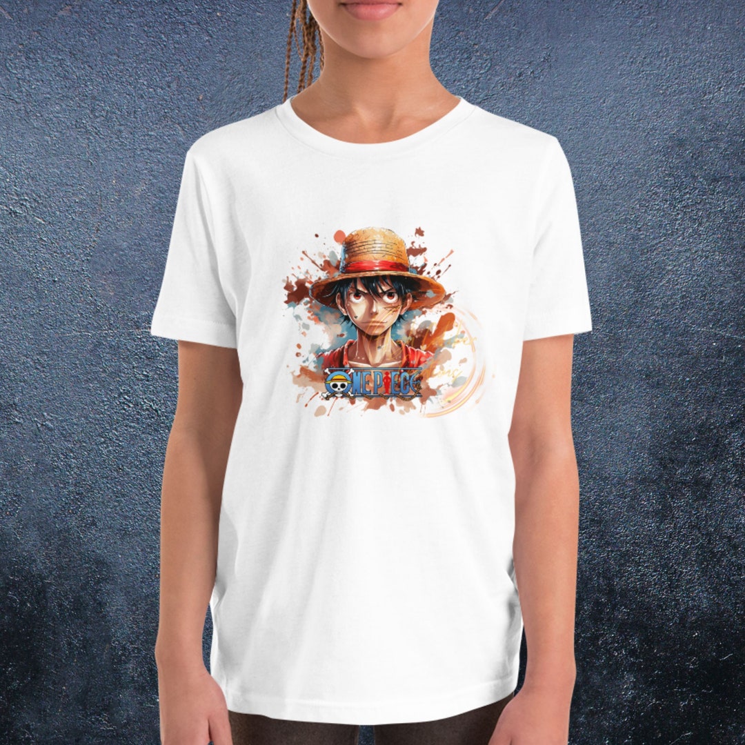 One Piece Youth Shirt Kid's Monkey D Luffy Tee Childrens Etsy