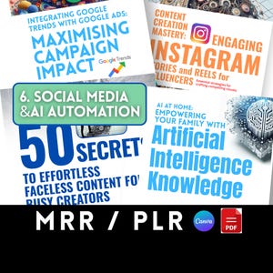 6. Social Media & AI Automation bundle, teaches you to leverage AI for scheduling, social media, content creation, and audience engagement,