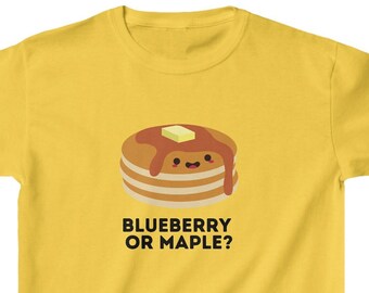 Cute Kids T-Shirt, Pancake Tee Shirt, Youth funny kids birthday gift for pancake lover, child&#39;s Birthday or Christmas gift