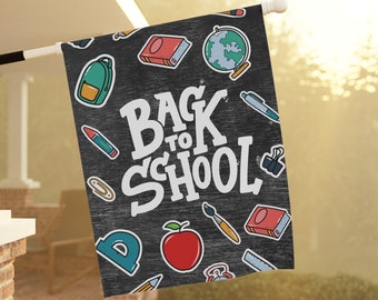 Back to School Outdoor Sign Banner | Yard, Storefront, School, Family Home | Small and Large Sizes | School Welcome Back Sign