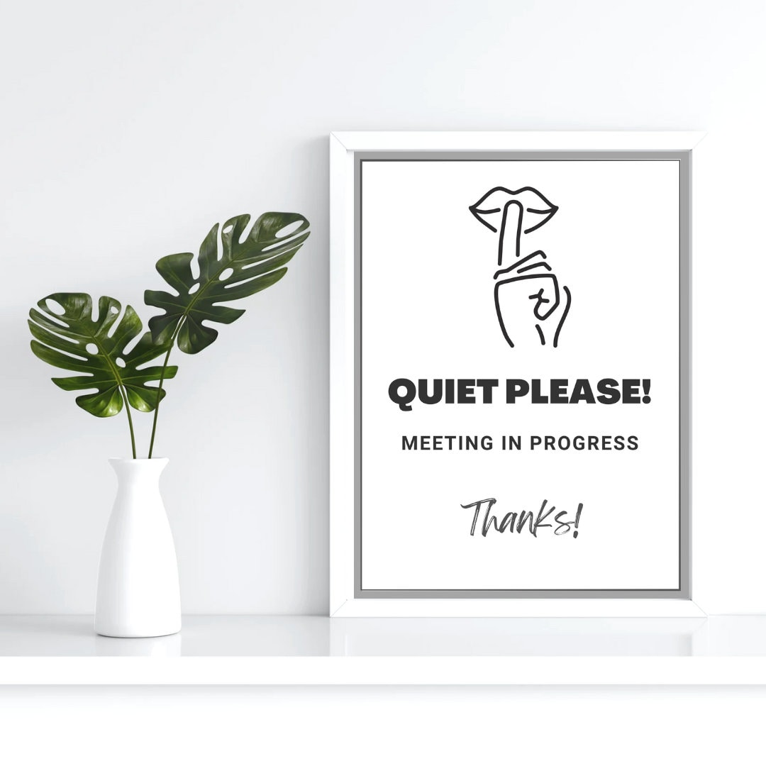 Meeting in Progress Sign | Please Do Not Disturb | Printable Modern ...