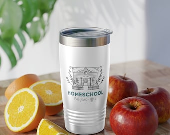 Homeschool Mom Coffee Tumbler | Travel Mug | Teacher & Mother's Day Gift | Homeschooling Supplies | Gift for Homeschool Educators