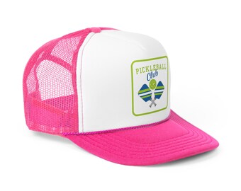 Pickleball Club Trucker Cap | Fun & Modern Bright Illustration | Adjustable Hat | Pickleball Hat | Sports Cap | Gift for Pickleball Player