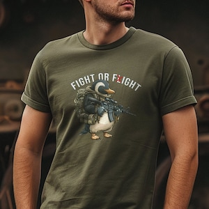 Tactical Penguin T-Shirt: Military Humor, Veteran Gift