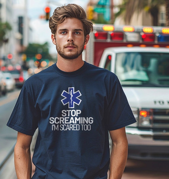 Ambulanza Paramedico Emt Divertente T-shirt Da Uomo Con Stampa Posteriore Exsczayniz6g - Foto 9