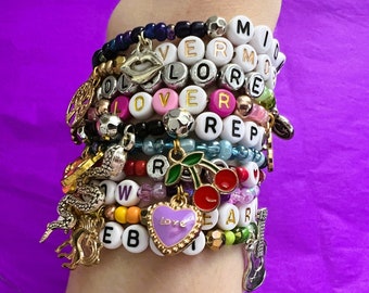 12-PACK Taylor *ALBUMS* Friendship Bracelets with Charms
