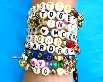 5-PACK Taylor *FIRST ALBUM* Friendship Bracelets with Charms