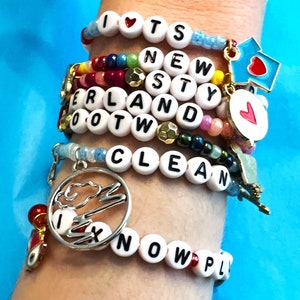 5-PACK Taylor *FIFTH ALBUM* Friendship Bracelets with Charms