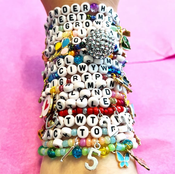 5 PACK ASSORTED Taylor Swift Eras Tour Friendship Bracelets With Charms Etsy Canada