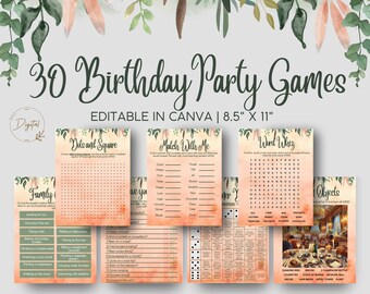 30 juegos de cumpleaños para ella: Ideas modernas para fiestas (Canva editable)