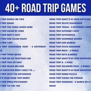 Kids Road Trip Games, Printable Family Road Trip Planner, Car Games ...