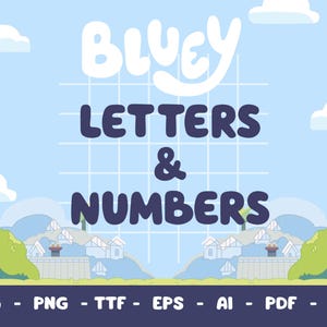 Bluey Two Fonts, Bluey SVG, Kids Font, Digital Font Download, Canva Logo, Halloween Font, Canva Font, Canva Print, PNG Font, Canva Editable