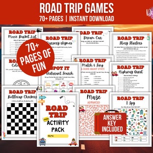 Road Trip MEGA BUNDLE Activity Pack, Fun Summer Travel Activity Kit for Kids, Family Road Trip Kit, Kids Travel and Road Trip Game Bundle