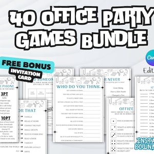 40 Office Party Game MEGA BUNDEL, Work Party Games, Afdrukbare Office Games, Team Meeting Games, Work Happy Hours Games, waardering personeel