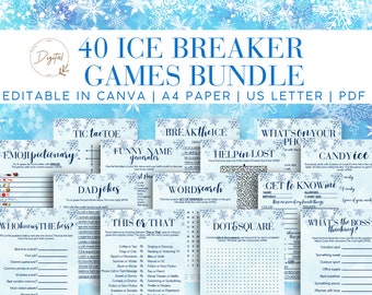 Icebreaker Games Bundle: 40 Fun Party Games (PDF & Canva)