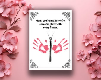 Mother's Day Handprint Art: Butterfly Keepsake (Digital Download)