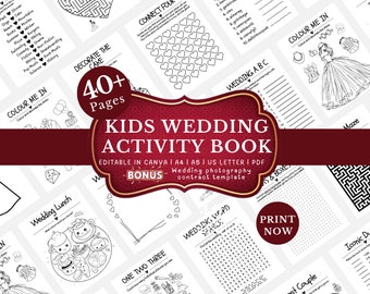 Kids Wedding Activity Coloring Book Reception Game Ideas Marriage Activity Kit Celebration Party Activities Printable Bundle Pack For Kids