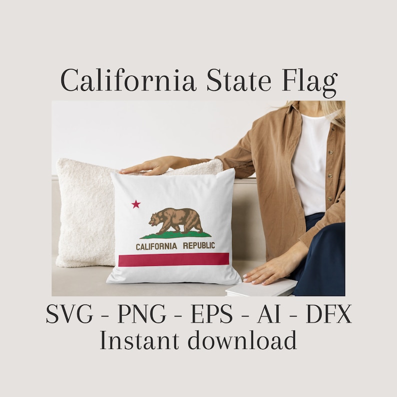 California State Flag Instant Download Digital Files Svg Eps Png AI Dxf ...