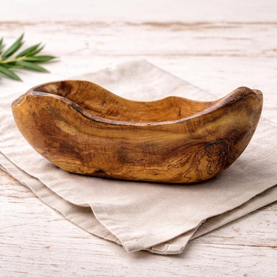 Olivenholz Schale XXL – große Holzschale, Obstschale, Servierschale, handgefertigtes Unikat, rustikale Dekoschale, einzigartig