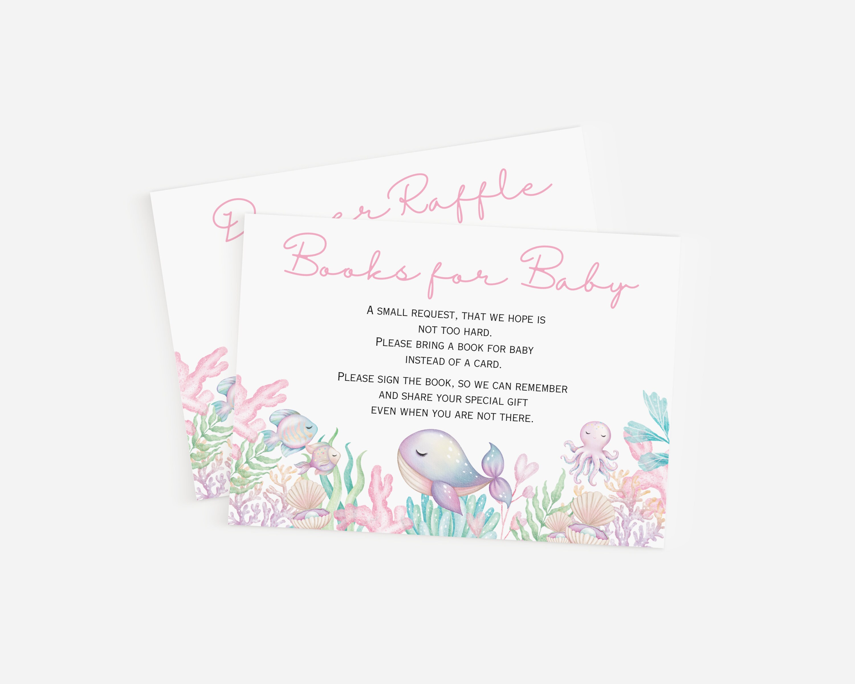 Editable Under the Sea Baby Shower Invitation Under the Sea Mini Bundle Books for Baby Baby