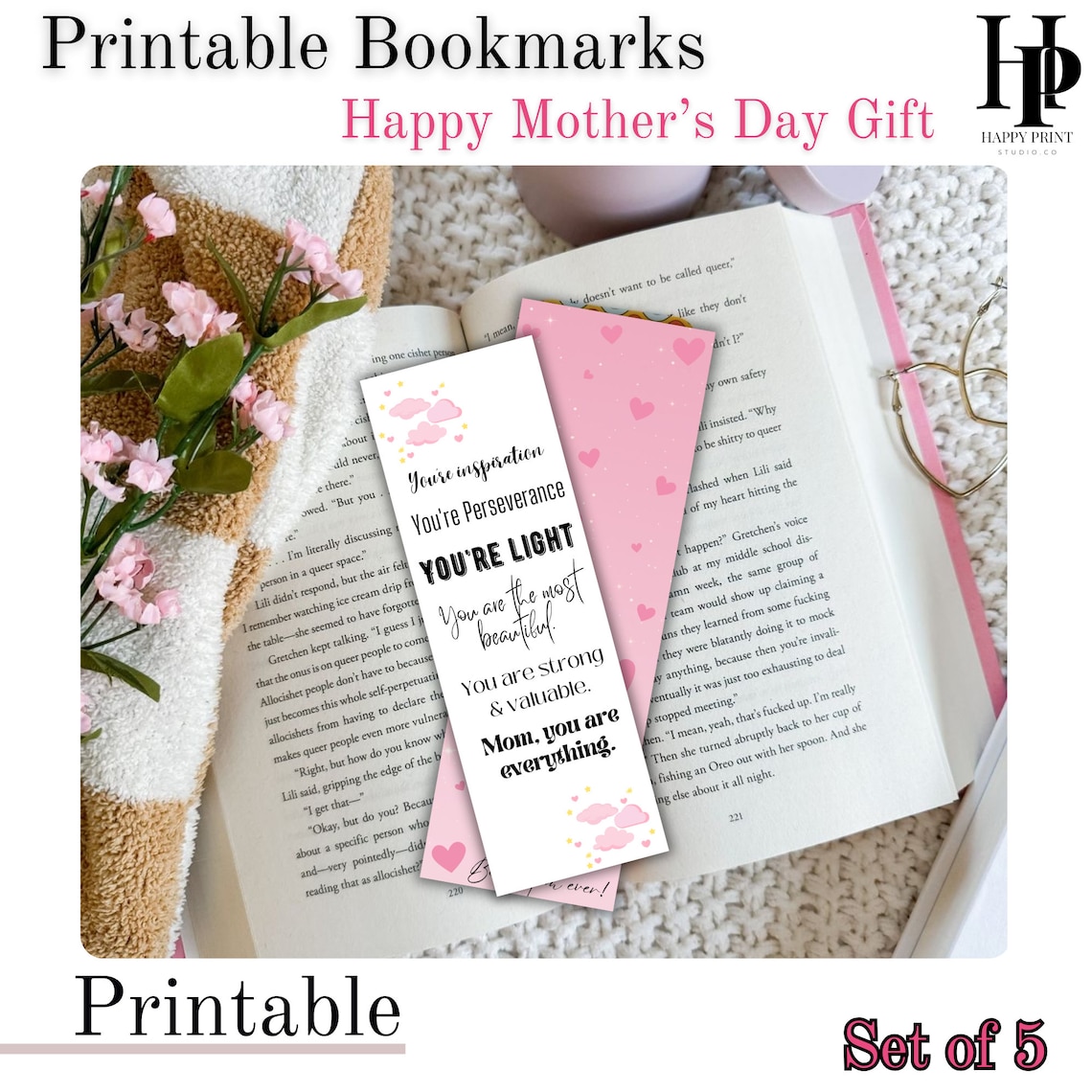 Printable Mother’s Day Bookmark Template, Mom Bookmark/ Special Mom Gift/ Digital Bookmarks ...