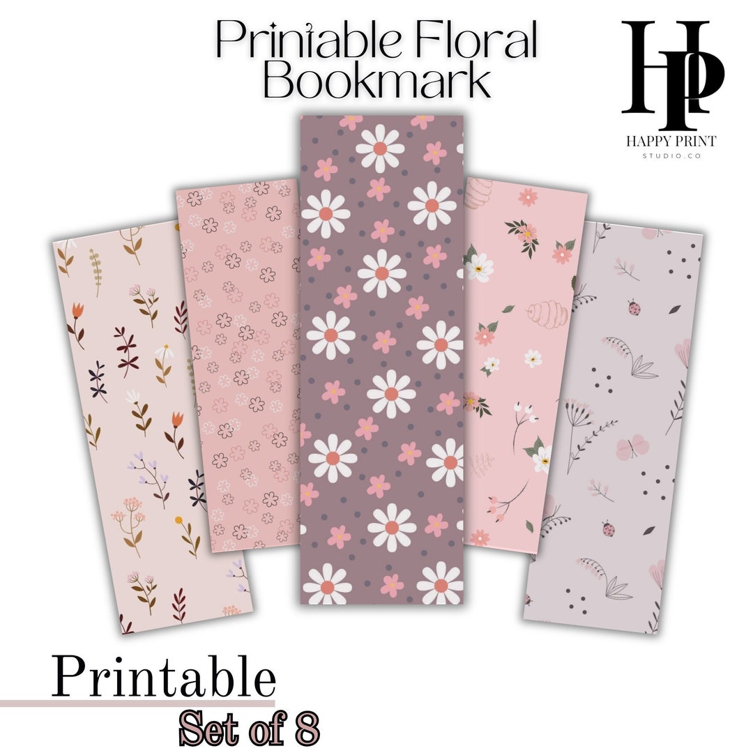 Floral Printable Bookmarks/ Gift for Mom/ Digital Bookmark/ Journal ...