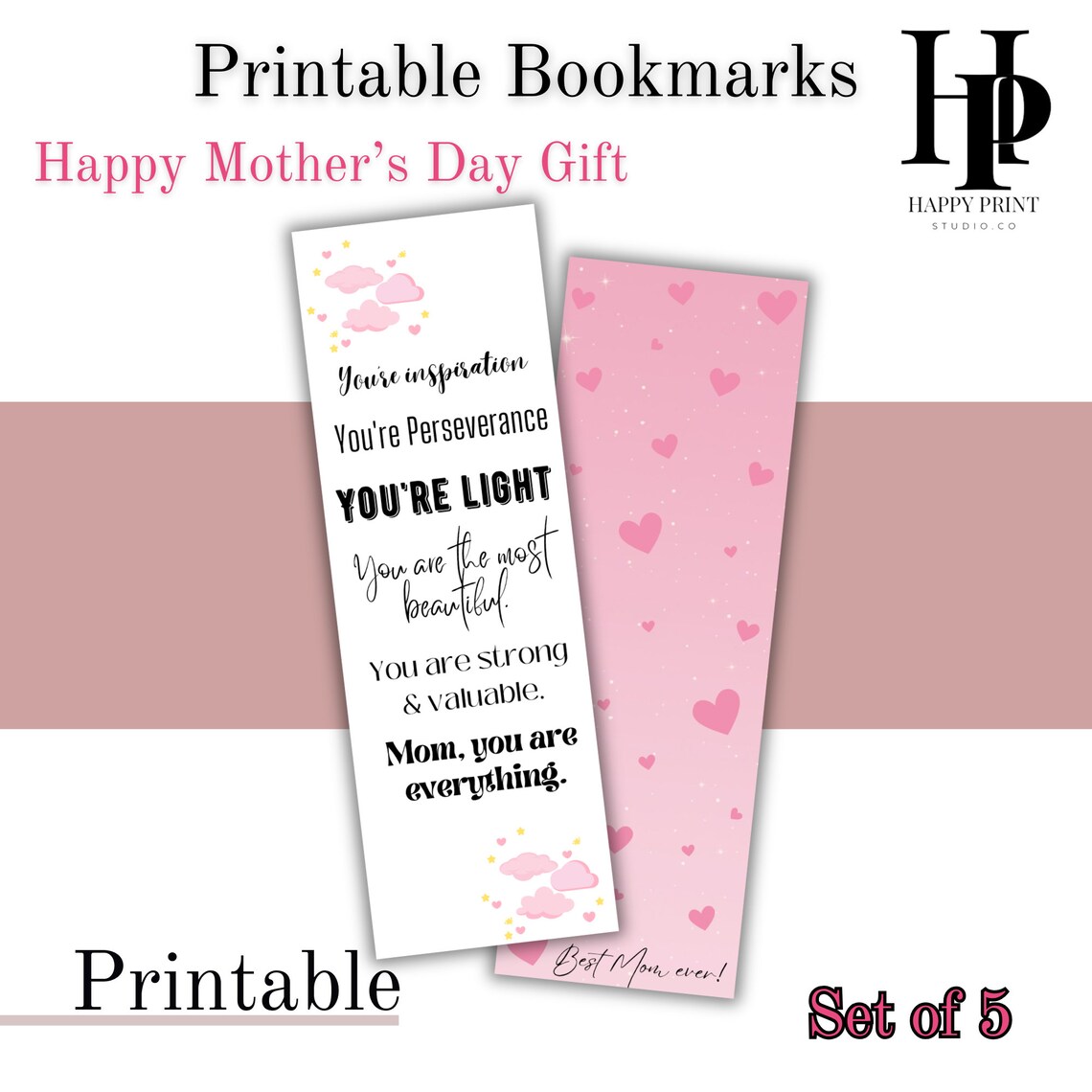 Printable Mothers Day Bookmark Template Mom Bookmark/ Special Mom Gift Printable Mothers Day Bookmark Template Mom Bookmark/ Special Mom Gift