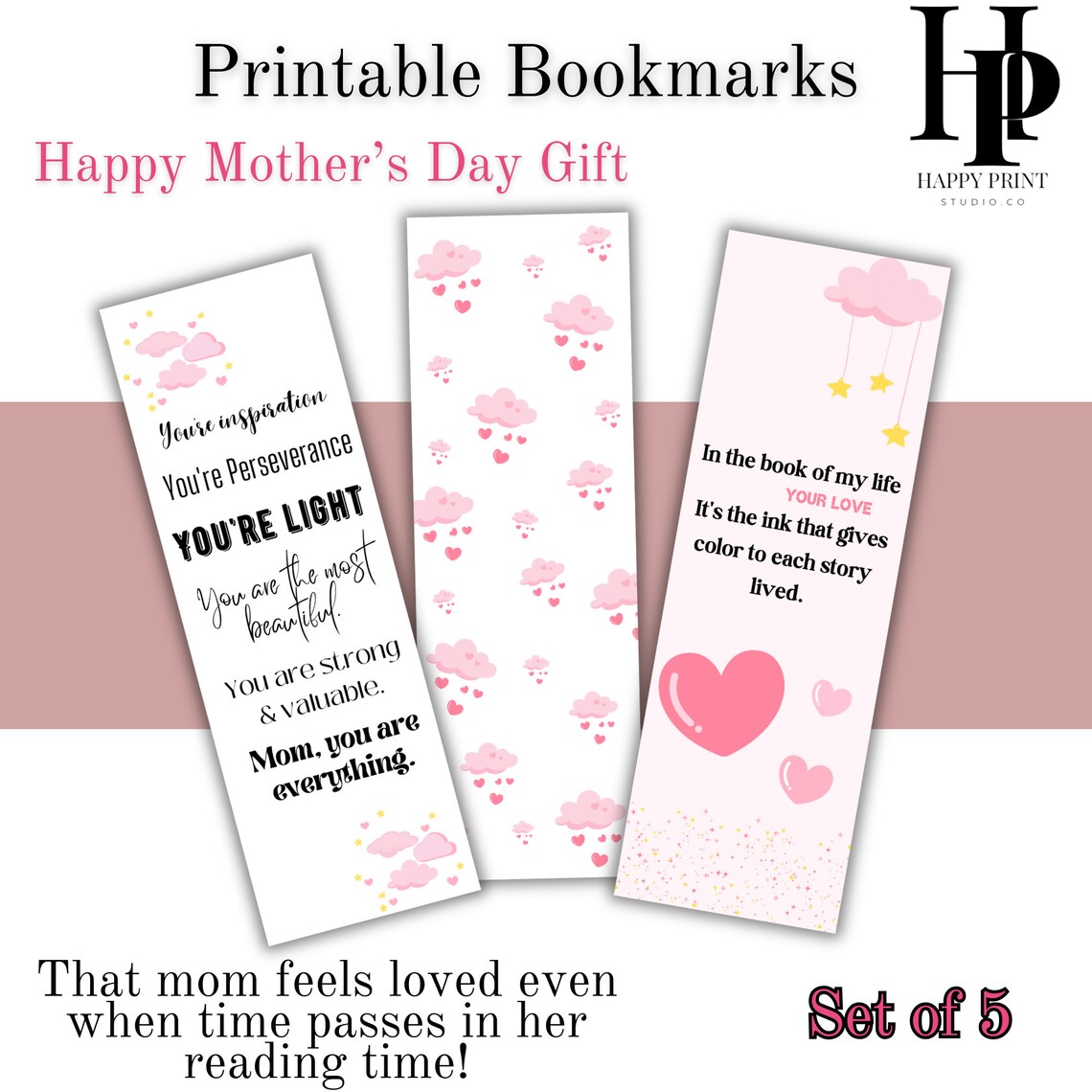 Printable Mother’s Day Bookmark Template, Mom Bookmark/ Special Mom ...