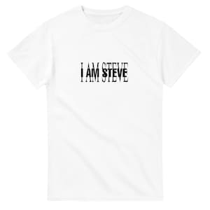 Camiseta engraçada com meme "EU SOU STEVE" | Camiseta gamer do Minecraft | Camiseta com paródia do Playboy Brainrot para a Geração Z