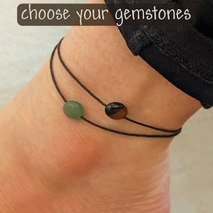 Edelstein Fußkette Mit Amethyst Perlen - 4x3mm Facettiert Gold Edelstahl