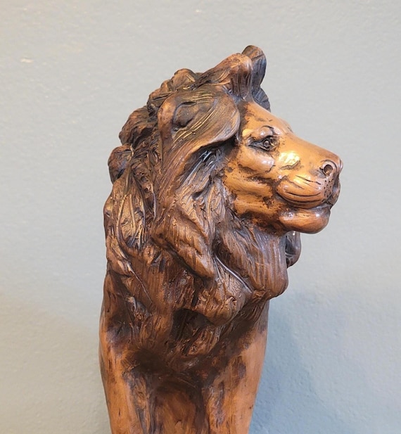 オアハカの装飾的な茶色の粘土のライオン - Etsy 日本