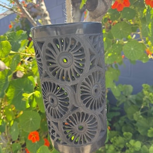 Handcrafted Black Clay Hanging Cylinder for Indoor & Outdoor Décor Pottery