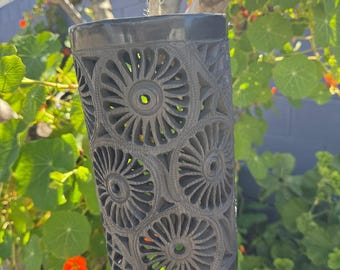 Handcrafted Black Clay Hanging Cylinder for Indoor & Outdoor Décor Pottery