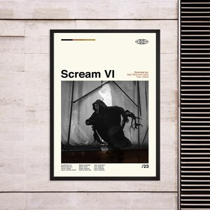 Scream 6 VI Red Blood Style Cast Poster Design Art Board Print