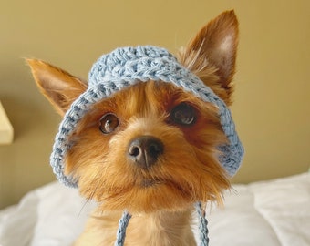 Sombrero de mascota de cubo de ganchillo para sombrero de perro de verano para sombrero de cubo de gato de verano para regalo de sombrero de cubo de ganchillo de gato para regalo de amante de gatos para regalo de mamá de perro