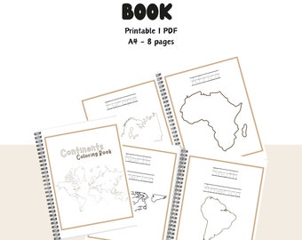 Continents Coloring Book