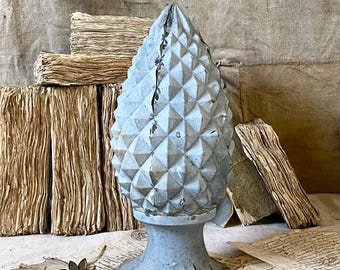 Antique French Zinc Pine Cone Finial - Architectural Salvage