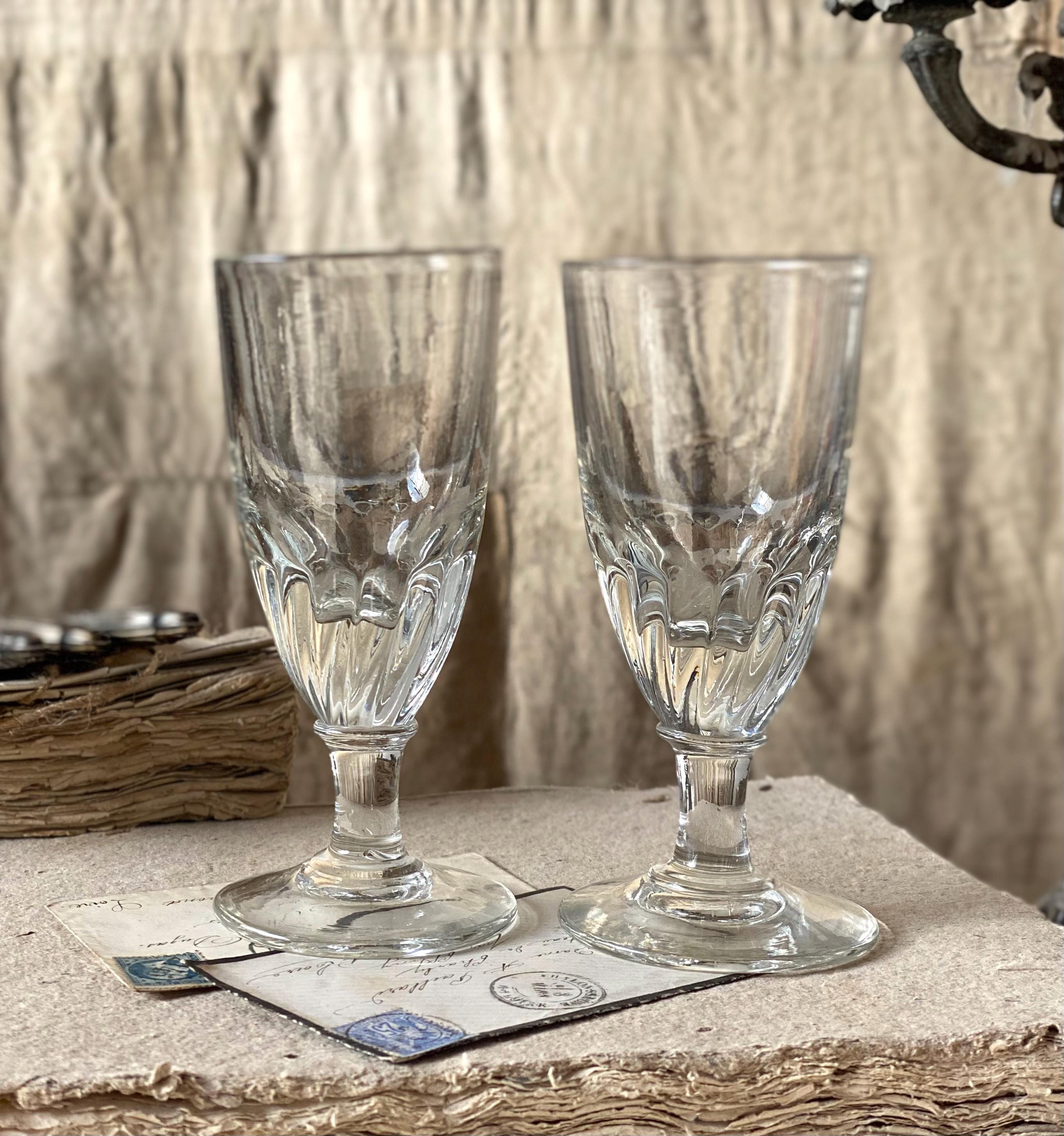 Antique Absinthe Glasses: French Bistro Barware, Set of 2 - Etsy